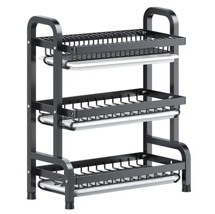 Tier Dish Drainer, Rack Kitchen Plate Cutlery Drying Holder With Drip Tray Glasses Holder, Drying Rack with Tray Chopstick Sink Tier Dish Drainer, Rack Kitchen Plate Cutlery Drying Holder With Drip Tray Glasses Holder, Drying Rack with Tray Chopstick Sink